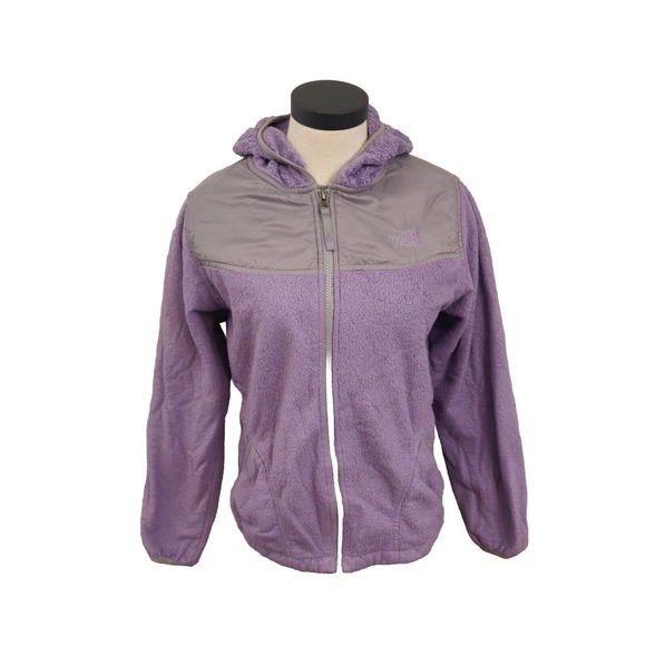The North Face Youth Girls Jacket Hooded Purple Full Zip Size XL